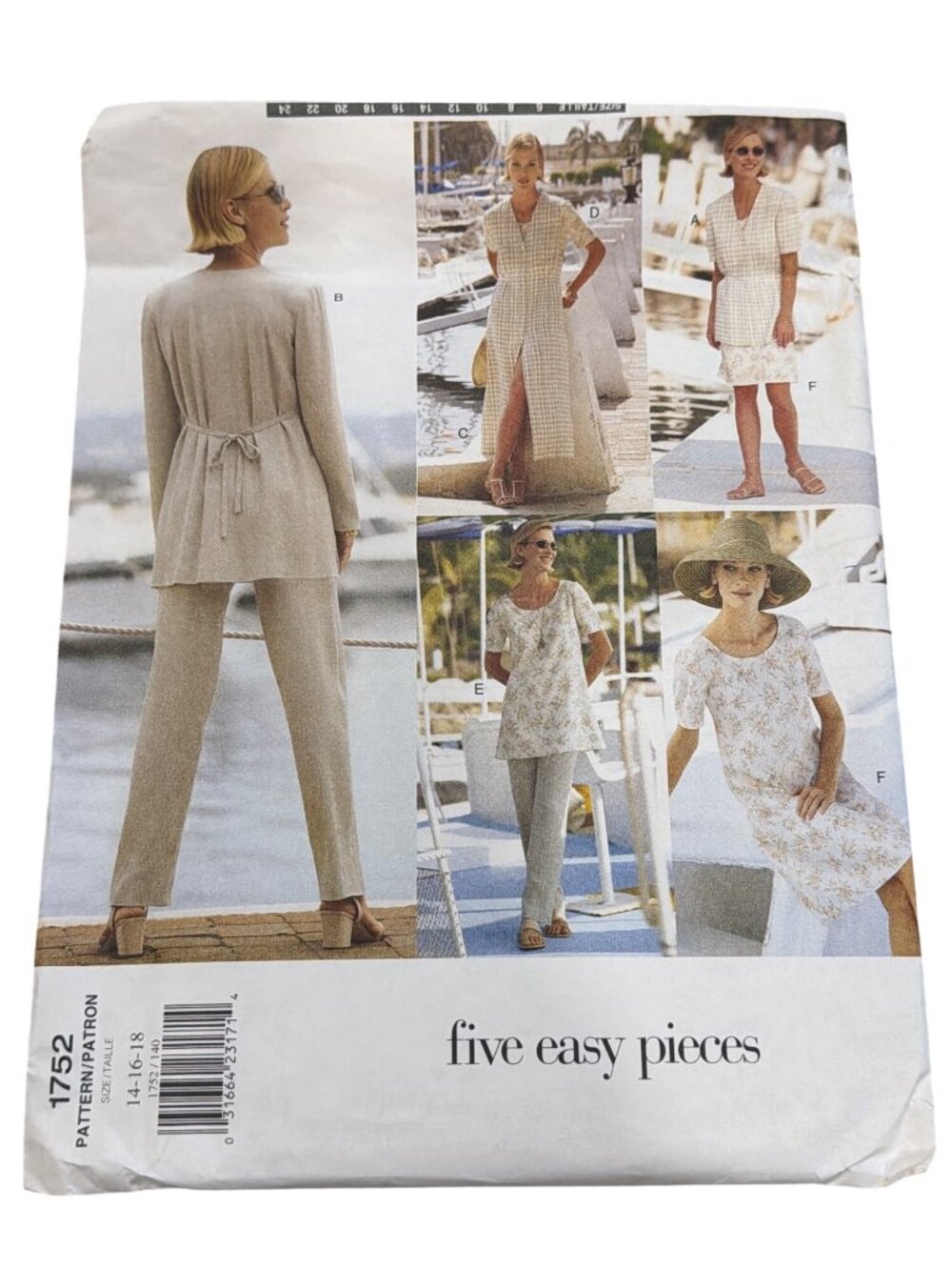 Vogue Sewing Pattern 1752 Misses Petite Jacket Jumper Dress Tunic & Pants14-16-1
